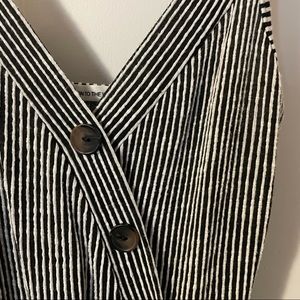 Caution to the Wind striped midi dress